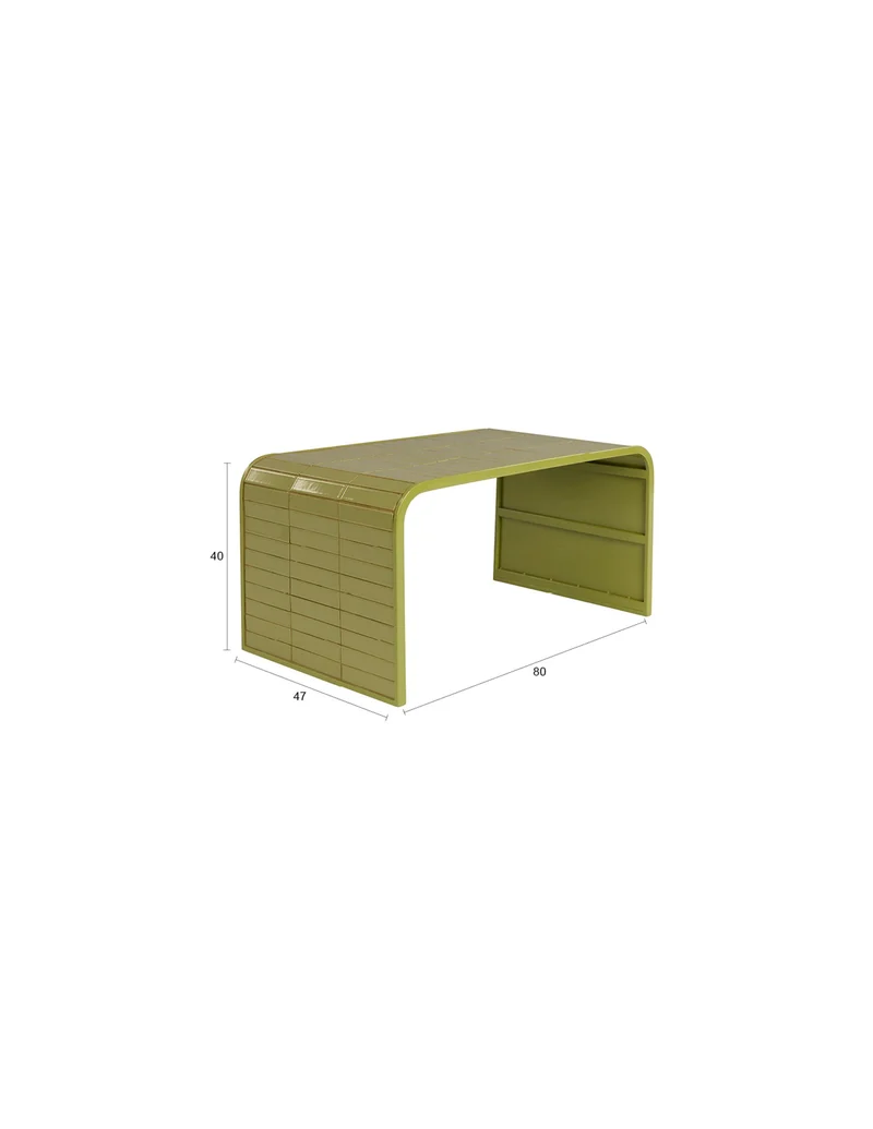 Zuiver Couchtisch Tiles – Grün, Eisen, 80 × 47 × 40 cm