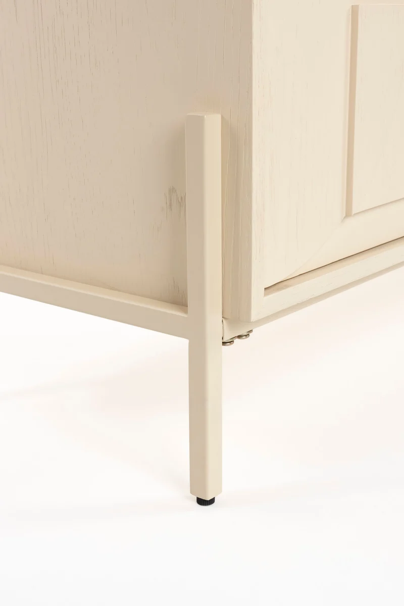 Zuiver Sideboard Faces – Beige, Massives Eichenholz, 40 × 160 × 60 cm