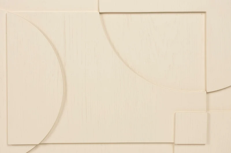 Zuiver Sideboard Faces – Beige, Massives Eichenholz, 40 × 160 × 60 cm