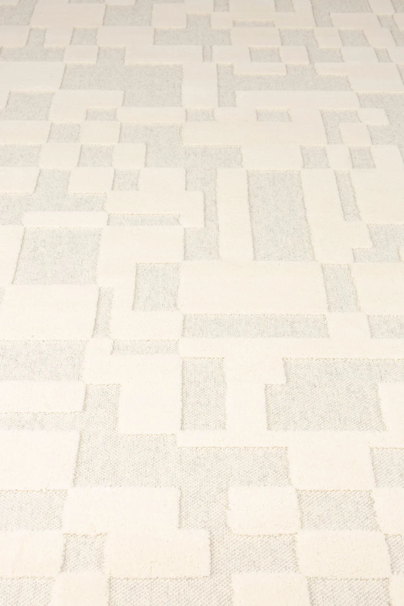 Zuiver Teppich Bricks 160 × 230 cm Grey – Beige, Wolle