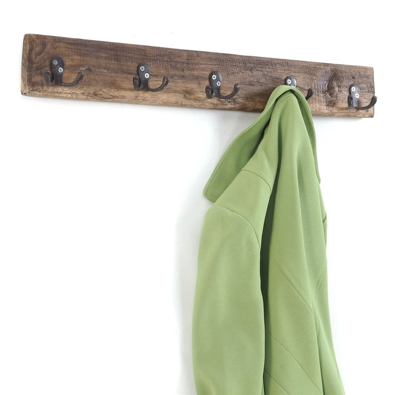 VINTAGE WANDGARDEROBE CASA | 60x8cm(BxH) Hakenleiste mit 5 Doppelhaken