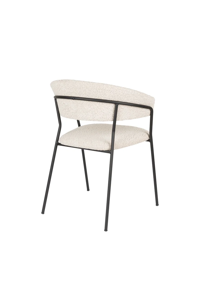 White Label Living Sessel Zeri – Schwarz, Metall, 51,5 × 59,5 × 79 cm, 2er-Set