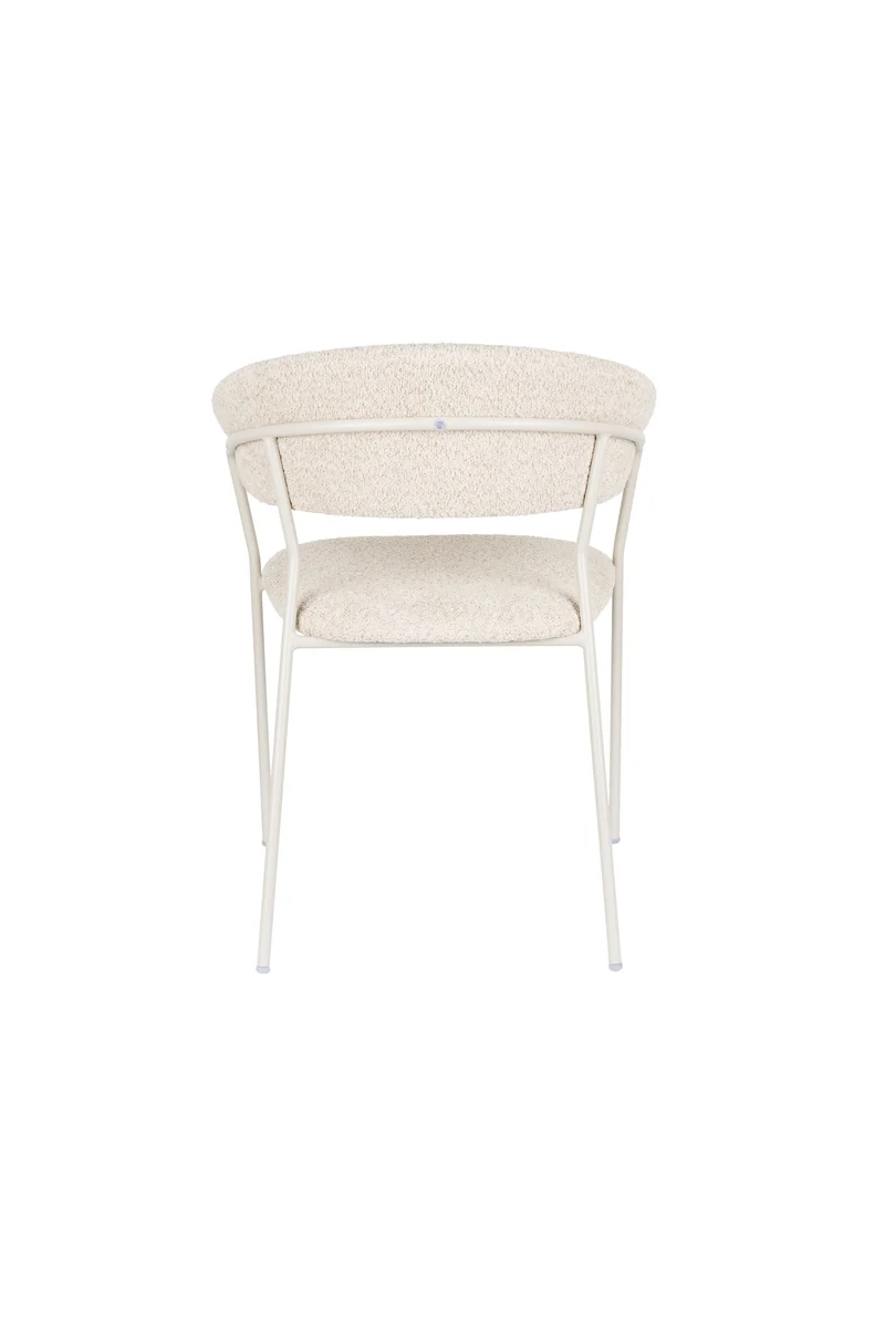 White Label Living Sessel Zeri Off – Weiß, Metall, 51,5 × 59,5 × 79 cm, 2er-Set