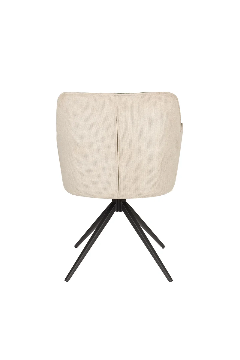 White Label Living Sessel Daley Beige/Grün – Polyester, 63 × 62,5 × 85,5 cm, 2er-Set
