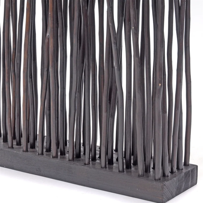 RAUMTEILER "WAVE" | Weidenholz, 170x40cm (HxB) | Paravent, Trennwand | Farbe: braun