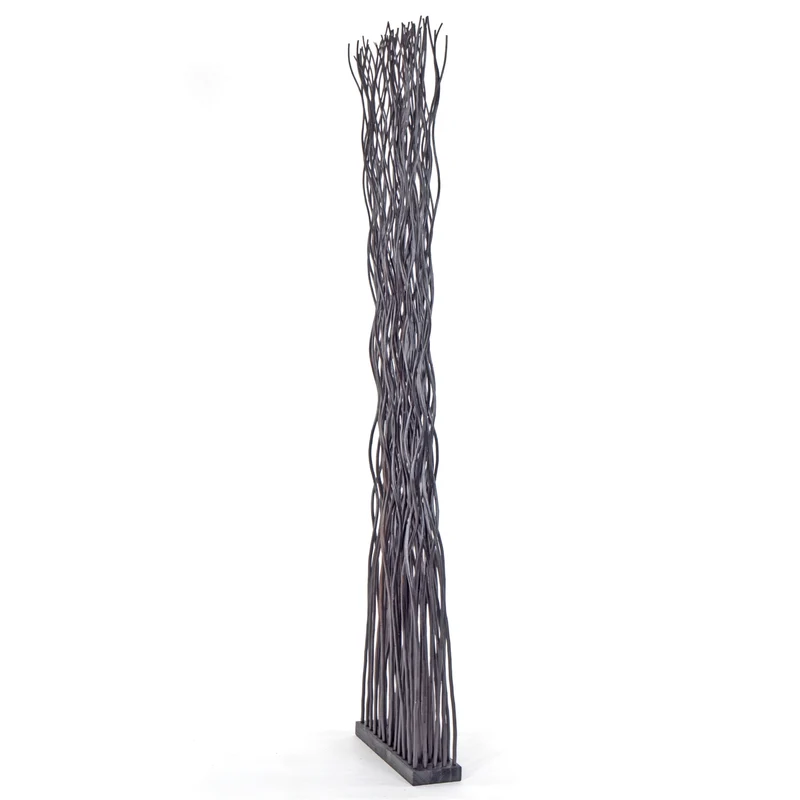 RAUMTEILER "WAVE" | Weidenholz, 170x40cm (HxB) | Paravent, Trennwand | Farbe: braun