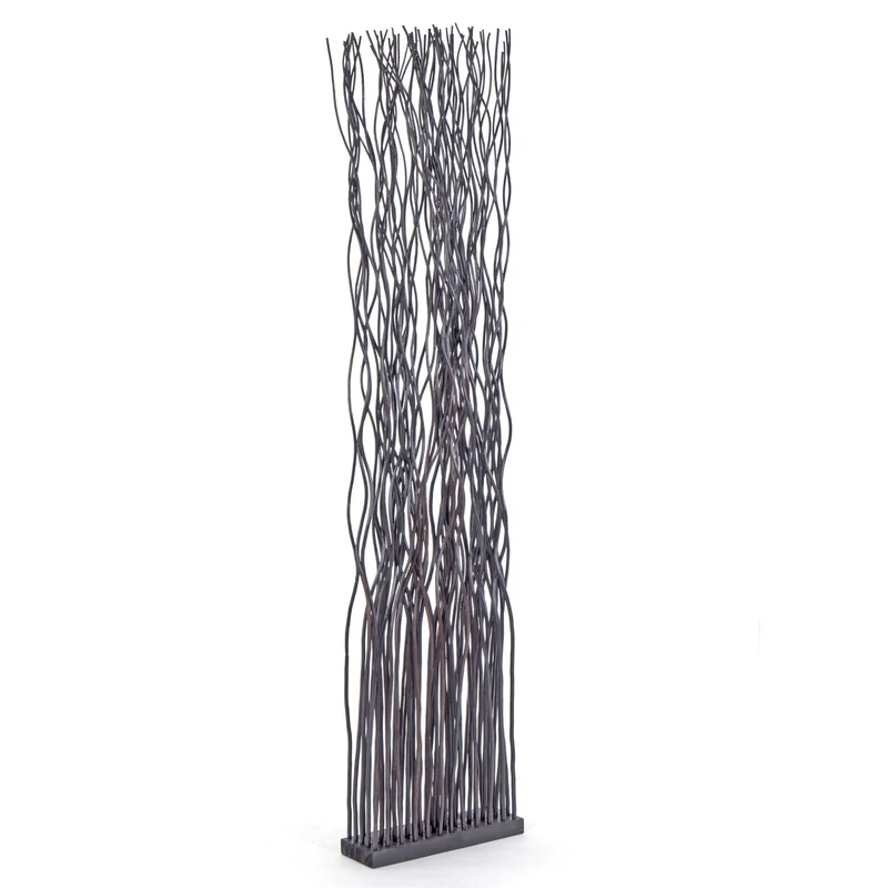 RAUMTEILER "WAVE" | Weidenholz, 170x40cm (HxB) | Paravent, Trennwand | Farbe: braun
