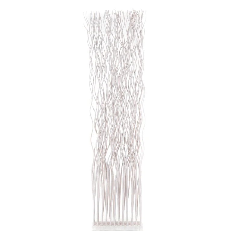 RAUMTEILER "WAVE" | Weidenholz, 170x40cm (HxB) | Paravent, Trennwand | Farbe: weiß