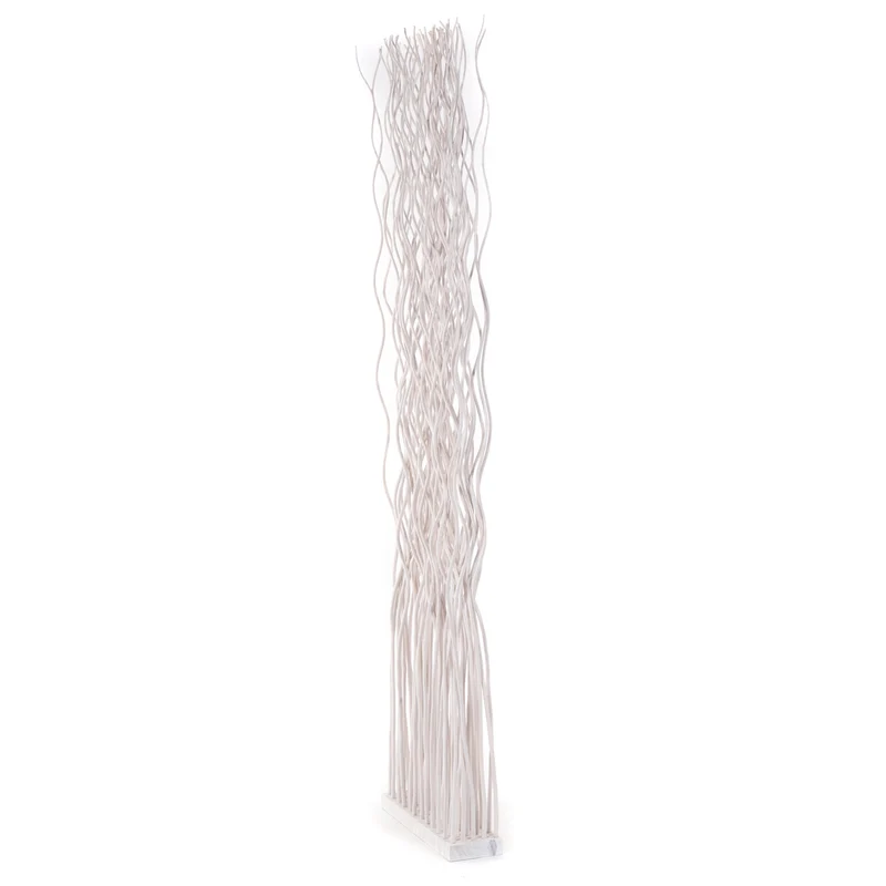 RAUMTEILER "WAVE" | Weidenholz, 170x40cm (HxB) | Paravent, Trennwand | Farbe: weiß