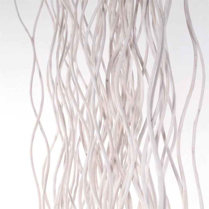 RAUMTEILER "WAVE" | Weidenholz, 170x40cm (HxB) | Paravent, Trennwand | Farbe: weiß