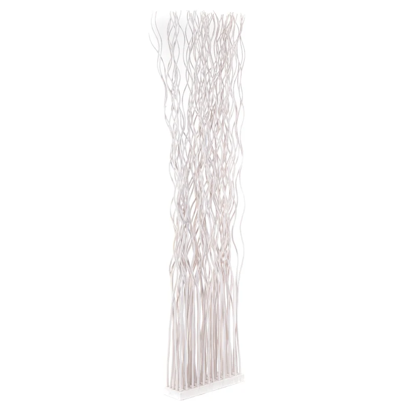 RAUMTEILER "WAVE" | Weidenholz, 170x40cm (HxB) | Paravent, Trennwand | Farbe: weiß