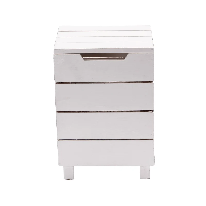HOCKER "STORAGE 50" | 50x35cm (HxB), Altholz | Wäschebox | Farbe: 06 weiß-landhaus