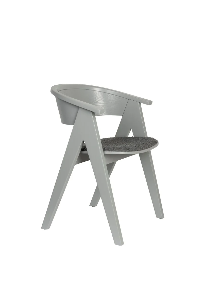 Zuiver Stuhl Ndsm – Grau, Massives Eschenholz, 54 × 59 × 79 cm