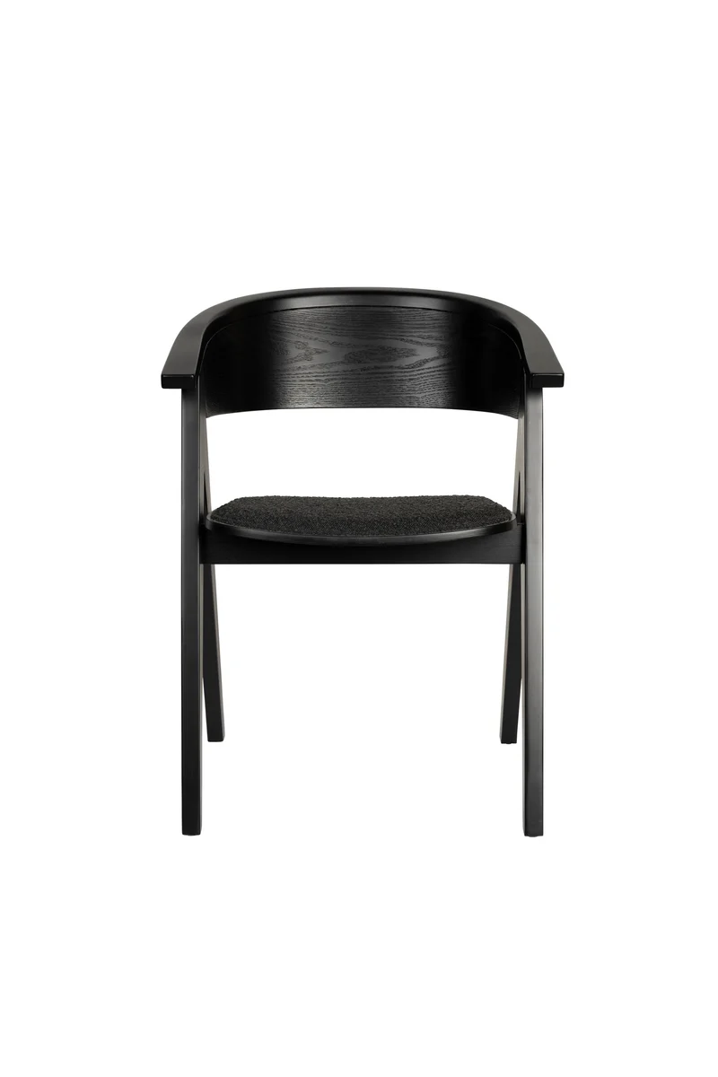Zuiver Stuhl Ndsm – Schwarz, Massives Eschenholz, 54 × 59 × 79 cm