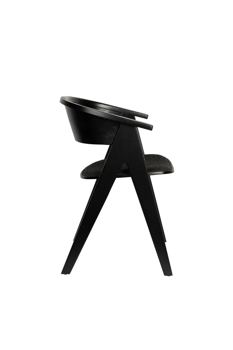 Zuiver Stuhl Ndsm – Schwarz, Massives Eschenholz, 54 × 59 × 79 cm