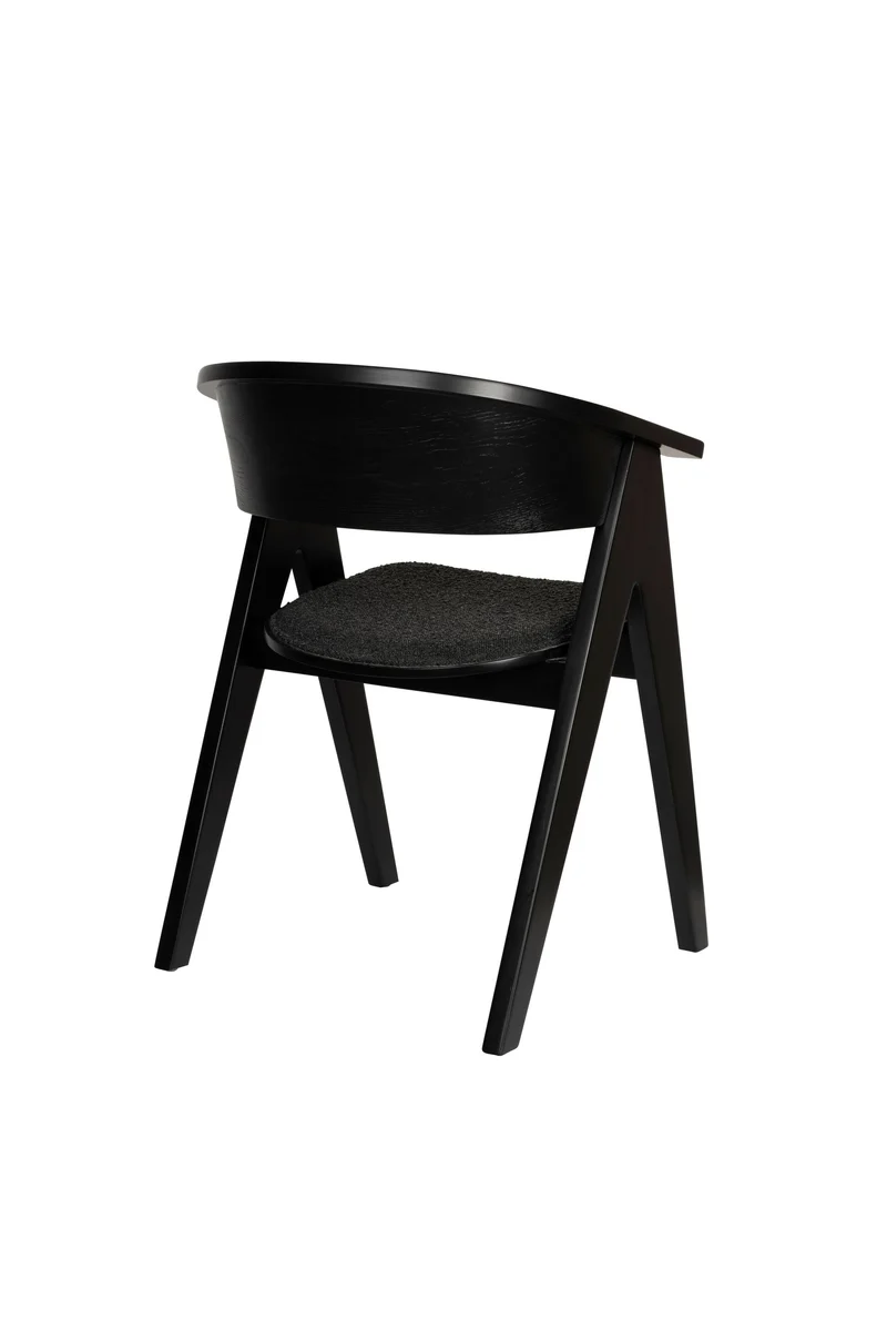 Zuiver Stuhl Ndsm – Schwarz, Massives Eschenholz, 54 × 59 × 79 cm