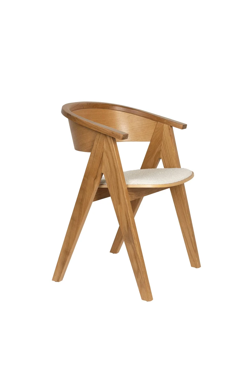 Zuiver Stuhl Ndsm – Natur, Massives Eichenholz, 54 × 59 × 79 cm