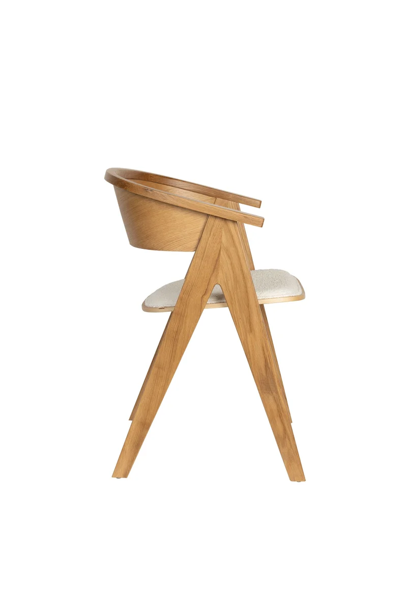 Zuiver Stuhl Ndsm – Natur, Massives Eichenholz, 54 × 59 × 79 cm