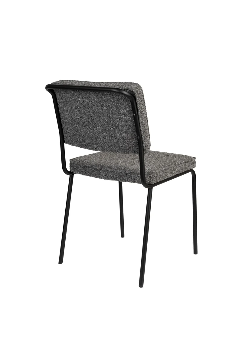 Zuiver Stuhl Buddy – Schwarz, Stoff, 57 × 48 × 85 cm, 2er-Set