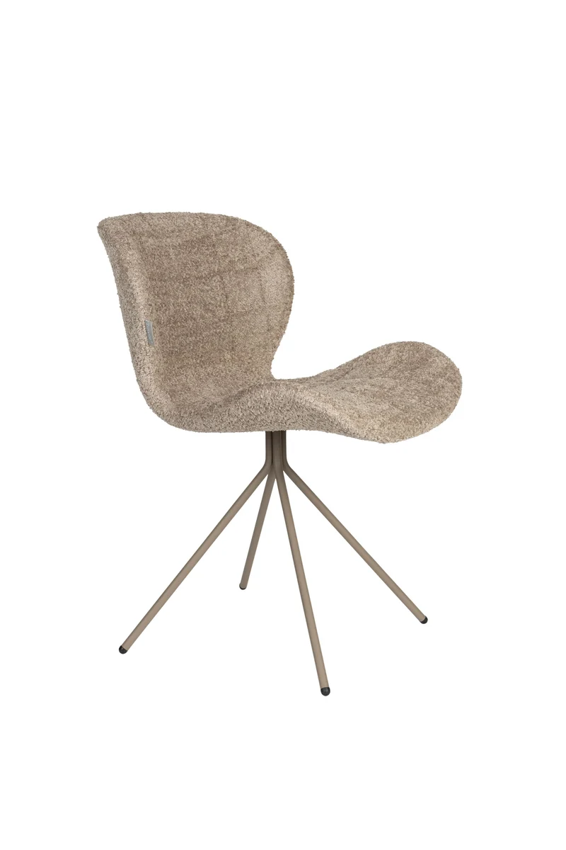 Zuiver Stuhl OMG Soft – Beige, Stoff, 59 × 51 × 79 cm, 2er-Set