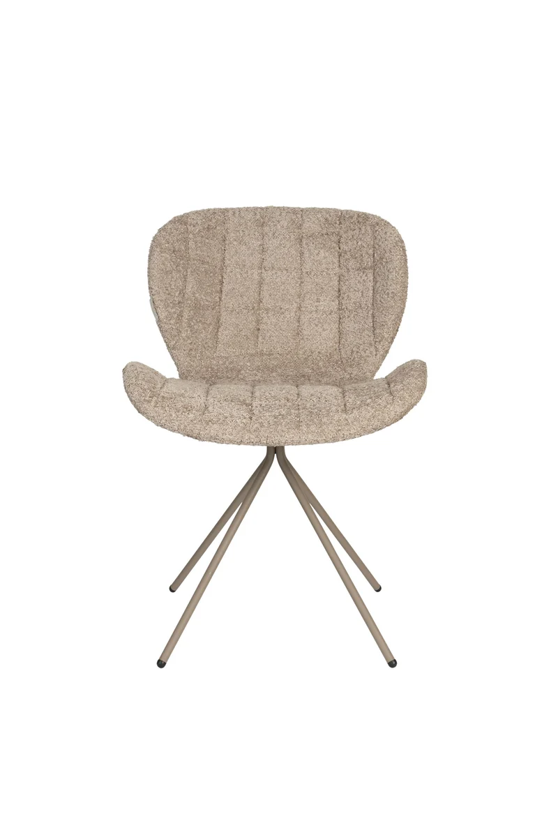 Zuiver Stuhl OMG Soft – Beige, Stoff, 59 × 51 × 79 cm, 2er-Set