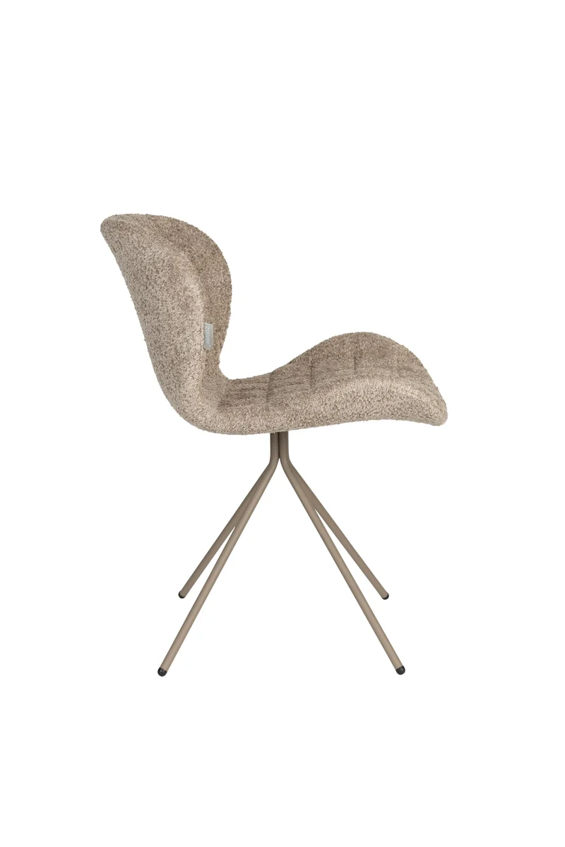 Zuiver Stuhl OMG Soft – Beige, Stoff, 59 × 51 × 79 cm, 2er-Set