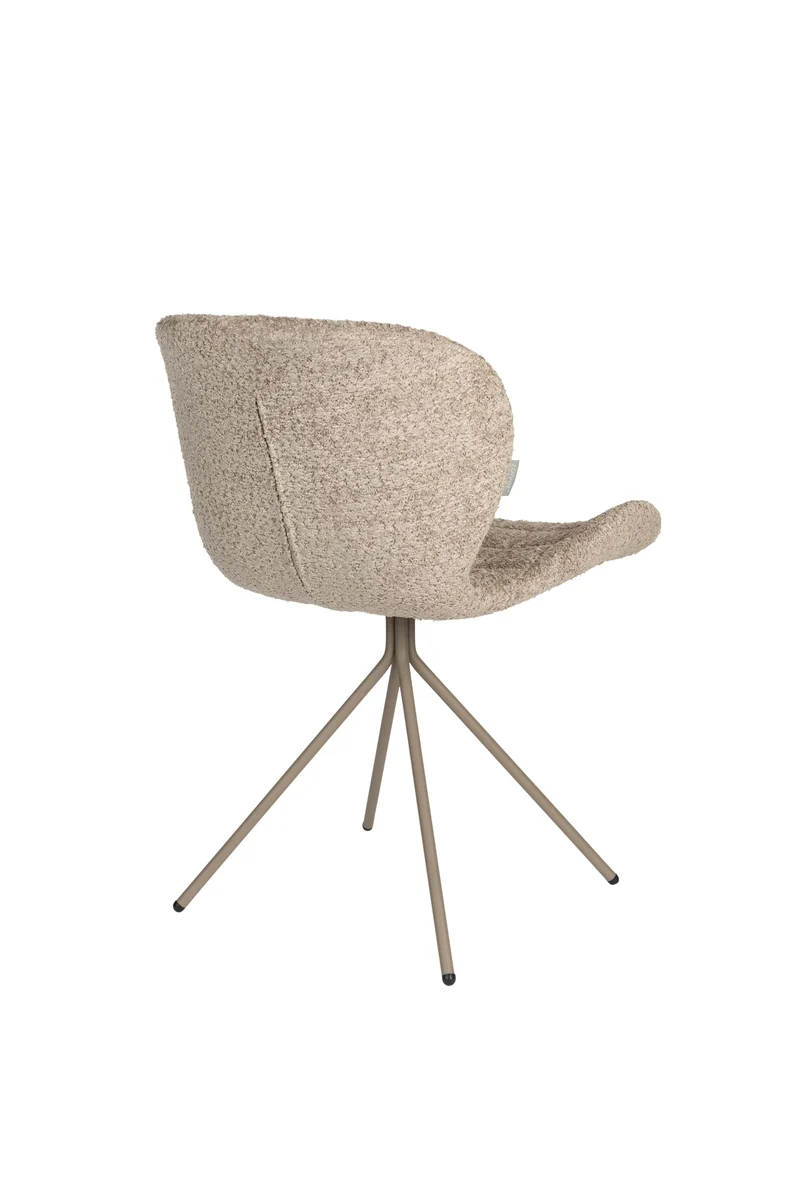 Zuiver Stuhl OMG Soft – Beige, Stoff, 59 × 51 × 79 cm, 2er-Set