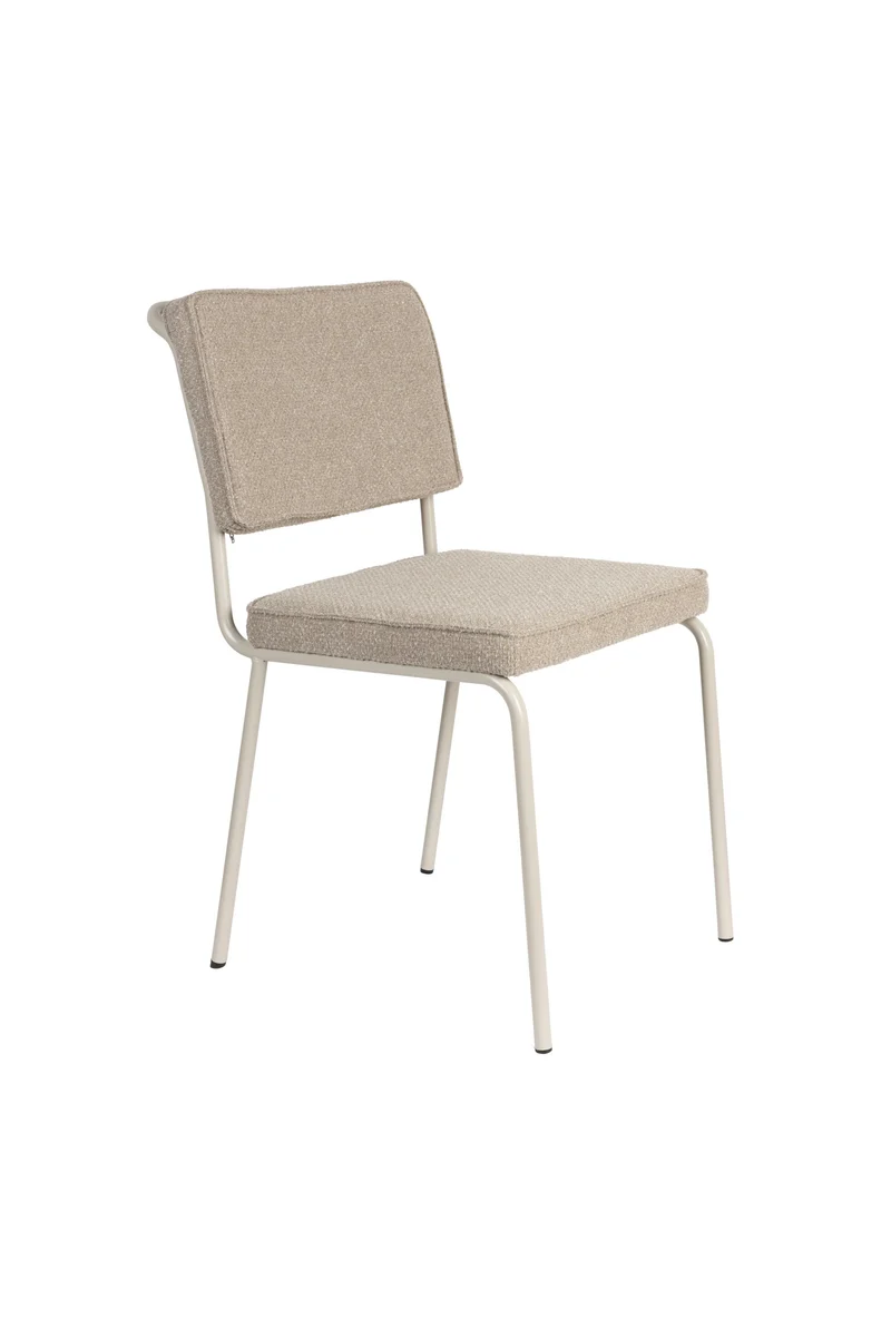 Zuiver Stuhl Buddy – Beige, Stoff, 57 × 48 × 85 cm, 2er-Set