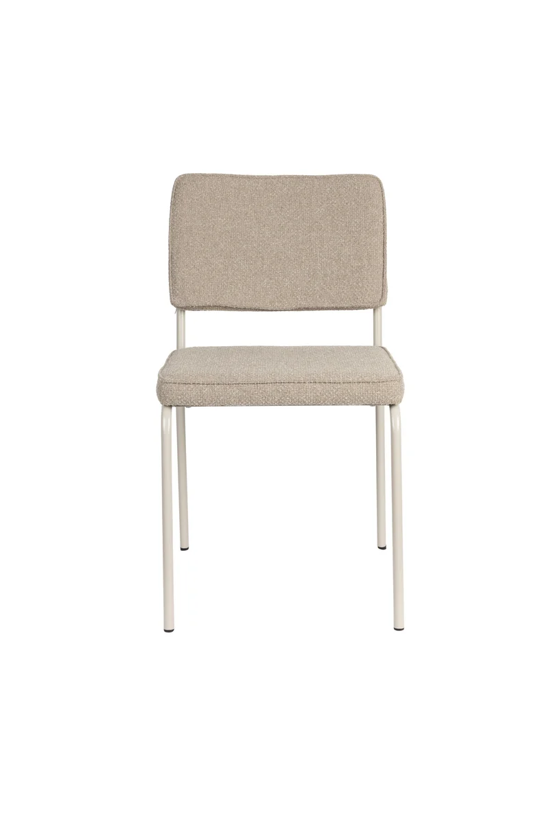 Zuiver Stuhl Buddy – Beige, Stoff, 57 × 48 × 85 cm, 2er-Set