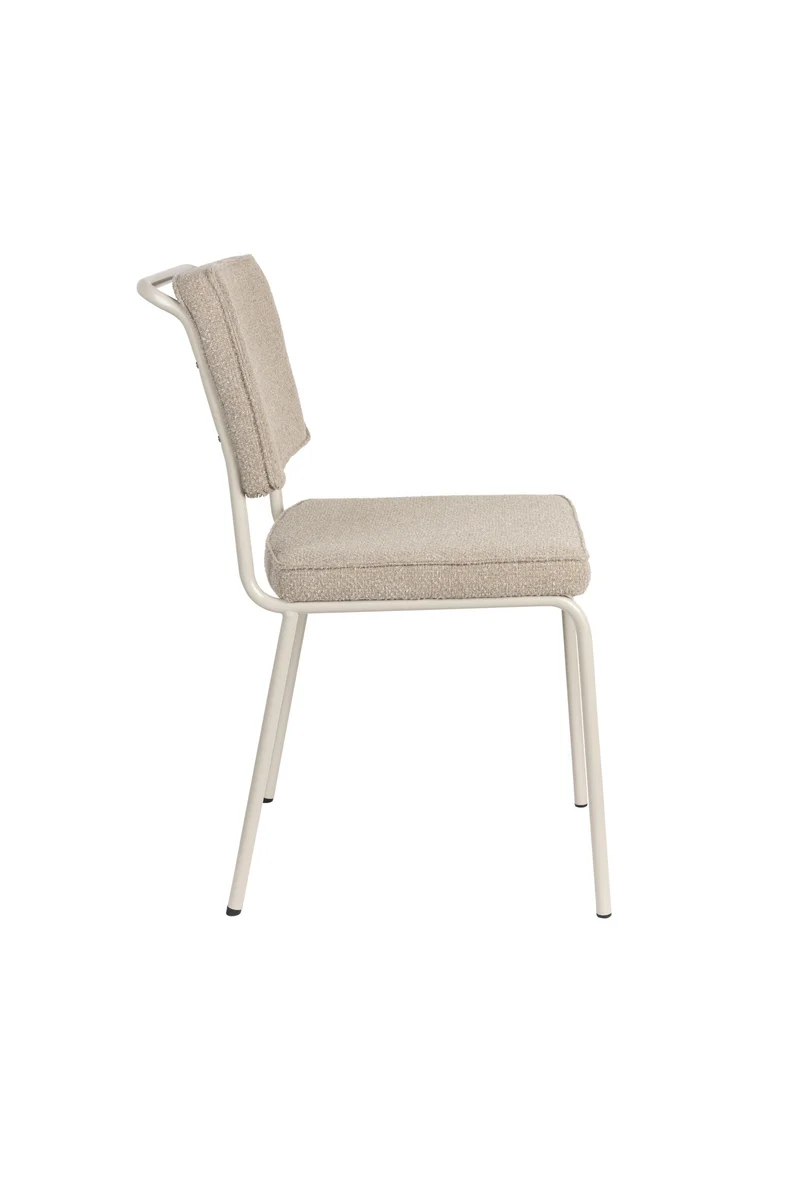 Zuiver Stuhl Buddy – Beige, Stoff, 57 × 48 × 85 cm, 2er-Set