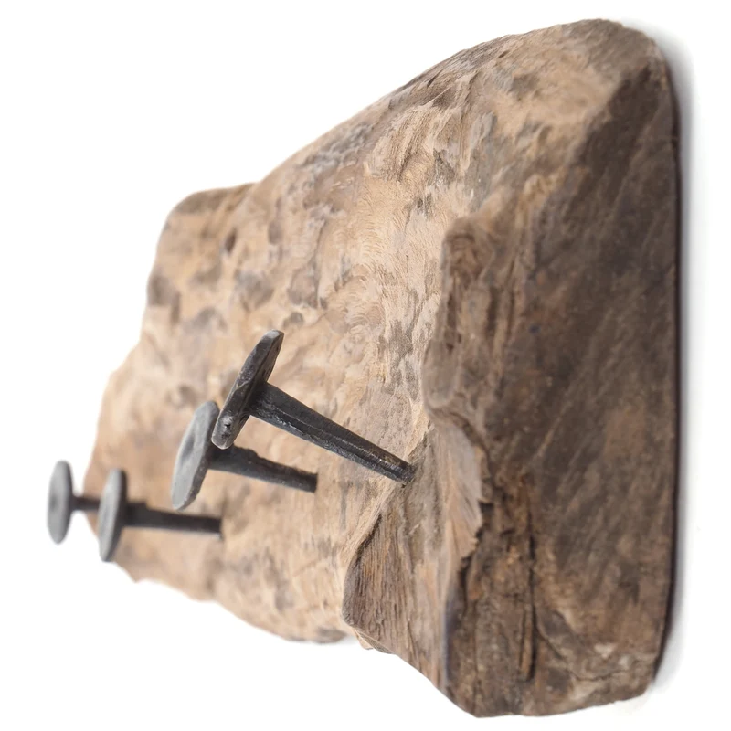 WANDGARDEROBE "TREIBHOLZ" | 50x12 cm, Holz | Kleiderhaken