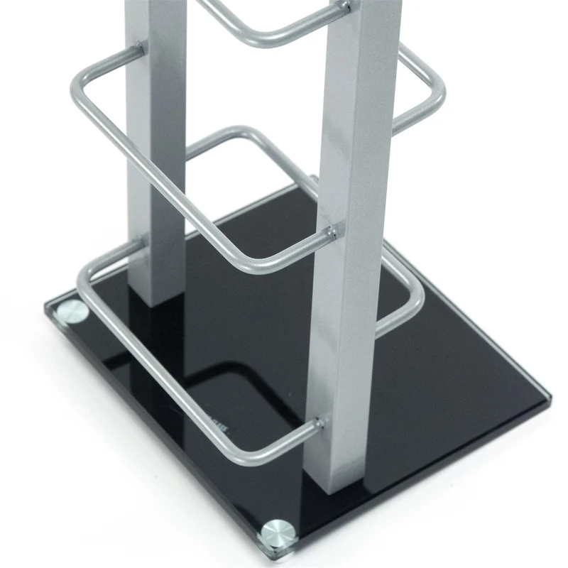 DESIGN CD STÄNDER "TOWER" | 138 cm, Metall | für 126 CDs | Farbe: silber