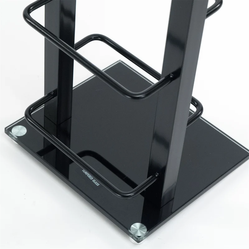 DESIGN CD STÄNDER "TOWER" | 138 cm, Metall | für 126 CDs | Farbe: schwarz