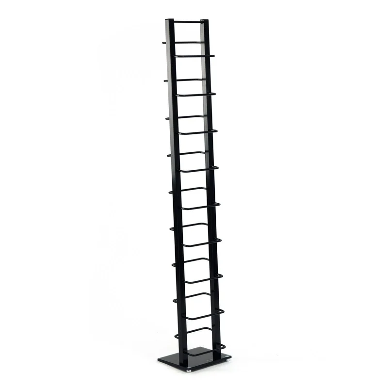 DESIGN CD STÄNDER "TOWER" | 138 cm, Metall | für 126 CDs | Farbe: schwarz