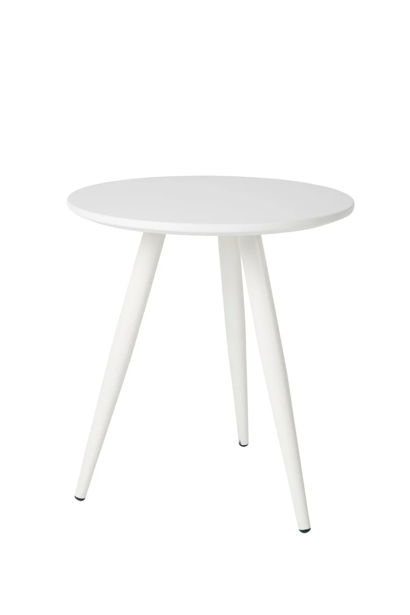 White Label Living Beistelltisch Daven Weiß – Holz, 50 × 50 × 50 cm, 2er-Set