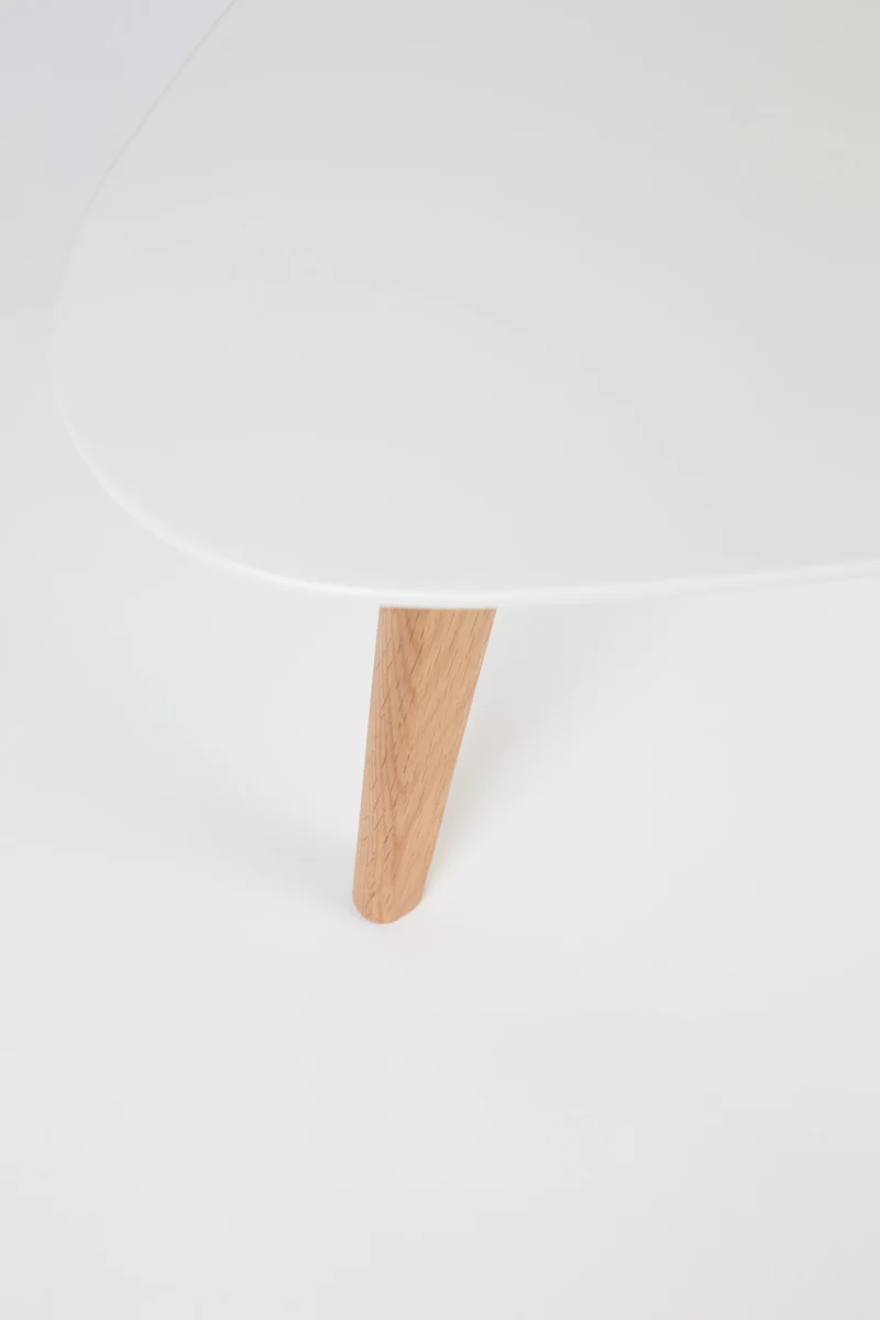White Label Living Beistelltisch Drop – Beige, Holz, 50 × 100 × 40 cm, 2er-Set