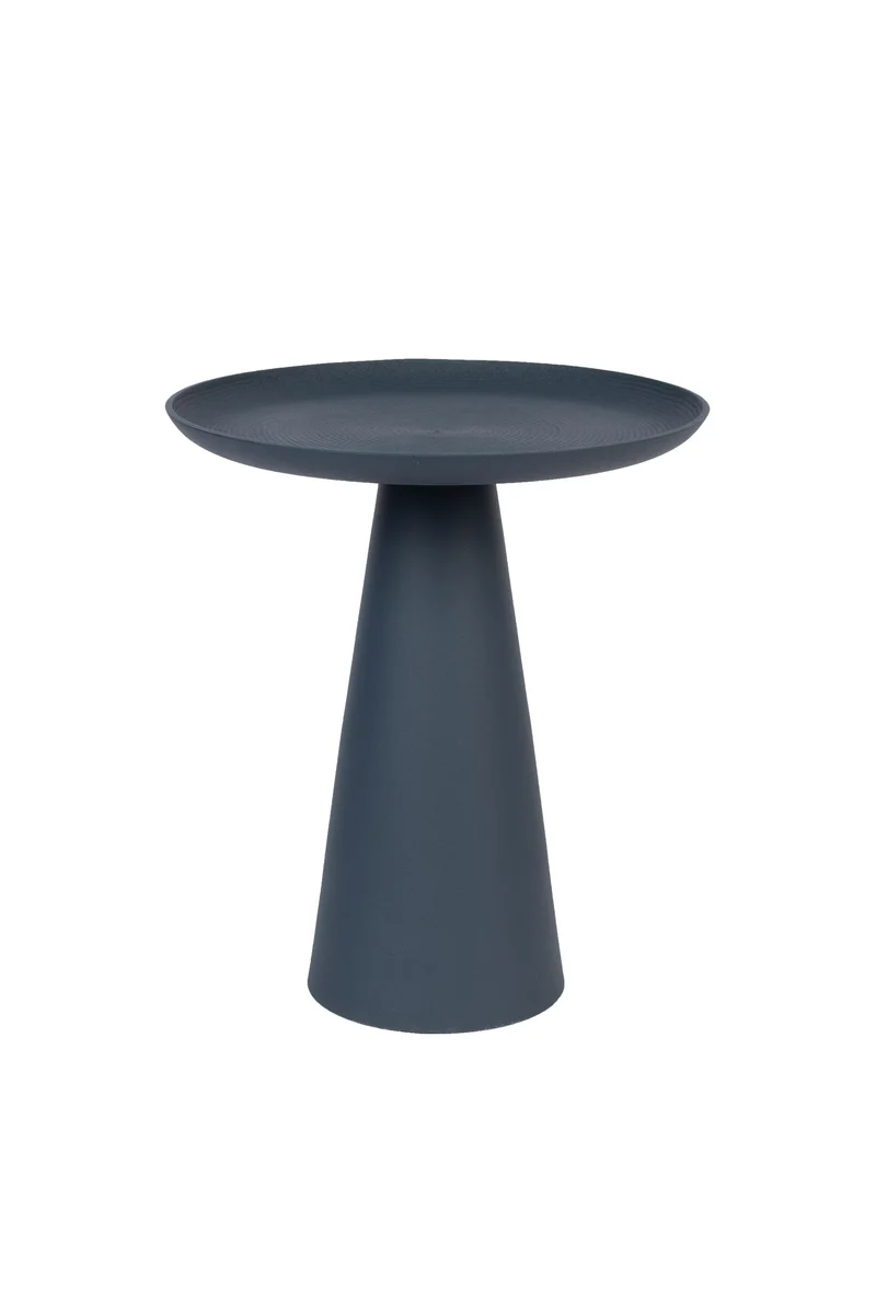 White Label Living Beistelltisch Ringar Large Blue – Metall, 39,5 × 39,5 × 45,5 cm