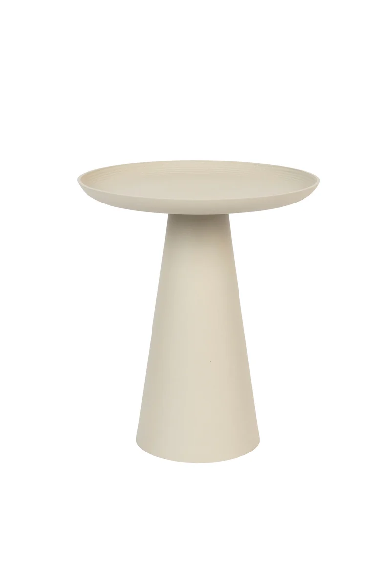 White Label Living Beistelltisch Ringar Large Ivory – Metall, 39,5 × 39,5 × 45,5 cm