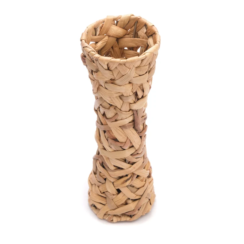NATUR DEKO VASE "MALIDA" | Wasserhyazinthe, 40 cm | Geflochtene Vase