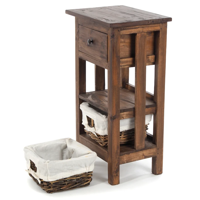 TELEFONTISCH "RATTAN 70" | 70x38x28cm (HxBxT), Mahagoni | Farbe: 03 dunkelbraun