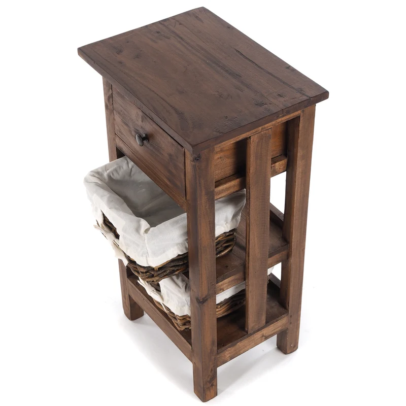 TELEFONTISCH "RATTAN 70" | 70x38x28cm (HxBxT), Mahagoni | Farbe: 03 dunkelbraun