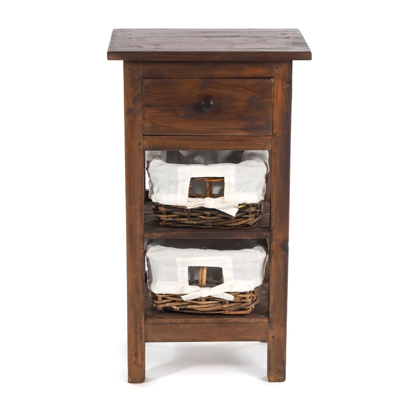 TELEFONTISCH "RATTAN 70" | 70x38x28cm (HxBxT), Mahagoni | Farbe: 03 dunkelbraun