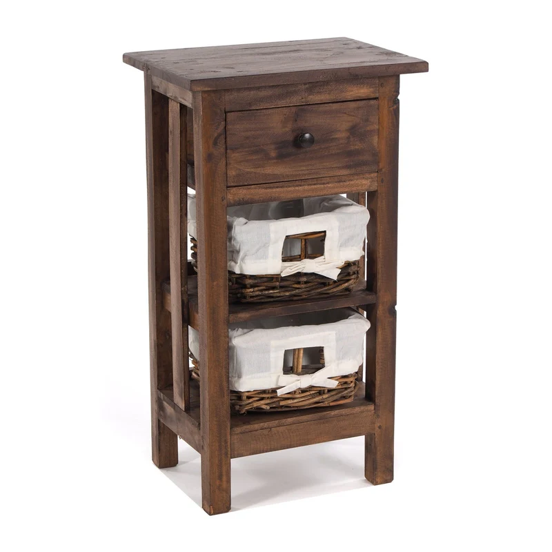 TELEFONTISCH "RATTAN 70" | 70x38x28cm (HxBxT), Mahagoni | Farbe: 03 dunkelbraun