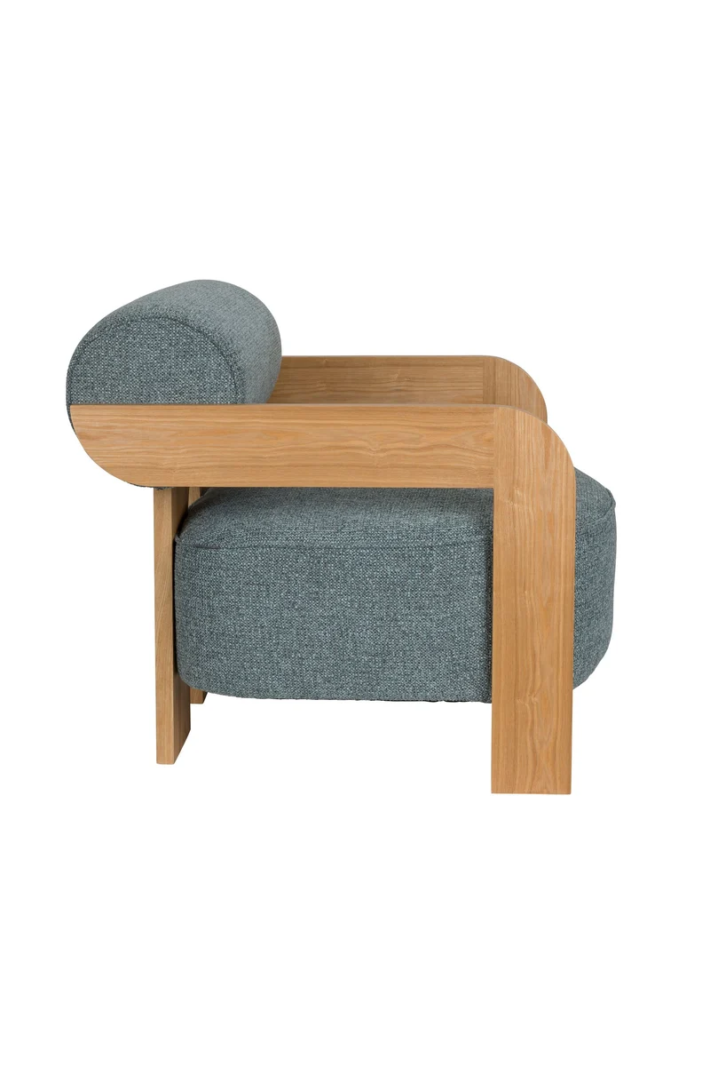 Zuiver Loungesessel Oolong Ocean – Blau, Polyester, 90 × 72,5 × 76 cm
