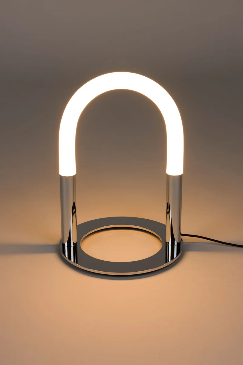 Zuiver Tischleuchte Arch Chrome – Eisen, 25 × 25 × 36,4 cm