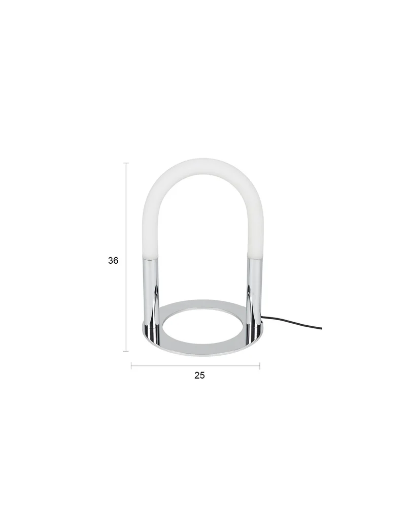 Zuiver Tischleuchte Arch Chrome – Eisen, 25 × 25 × 36,4 cm