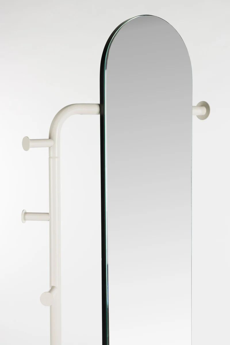 Zuiver Spiegel Standing Vero – Beige, Stahl, 49 × 40 × 179 cm