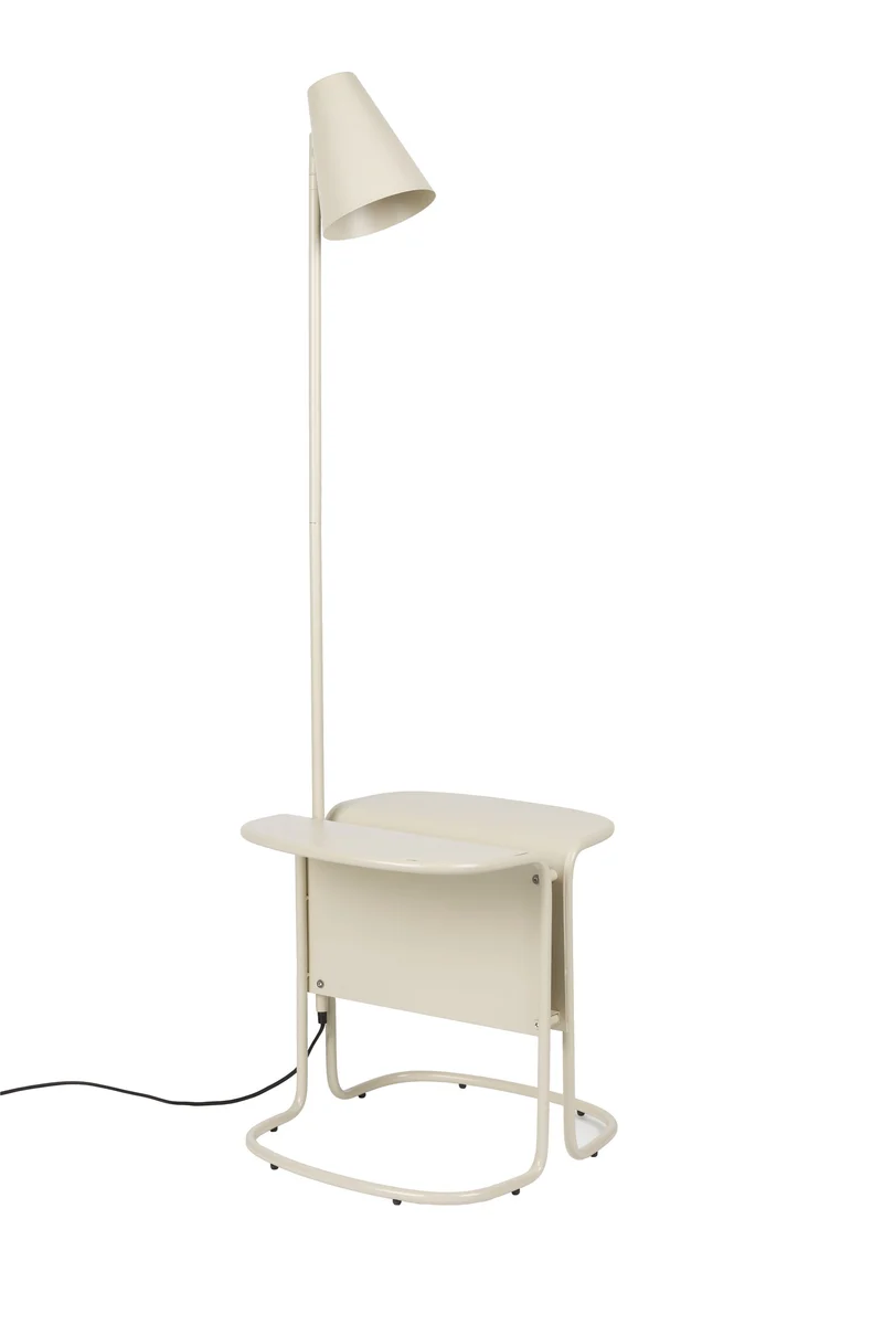 Zuiver Stehleuchte Lustor – Beige, Eisen, 42 × 40 × 130 cm