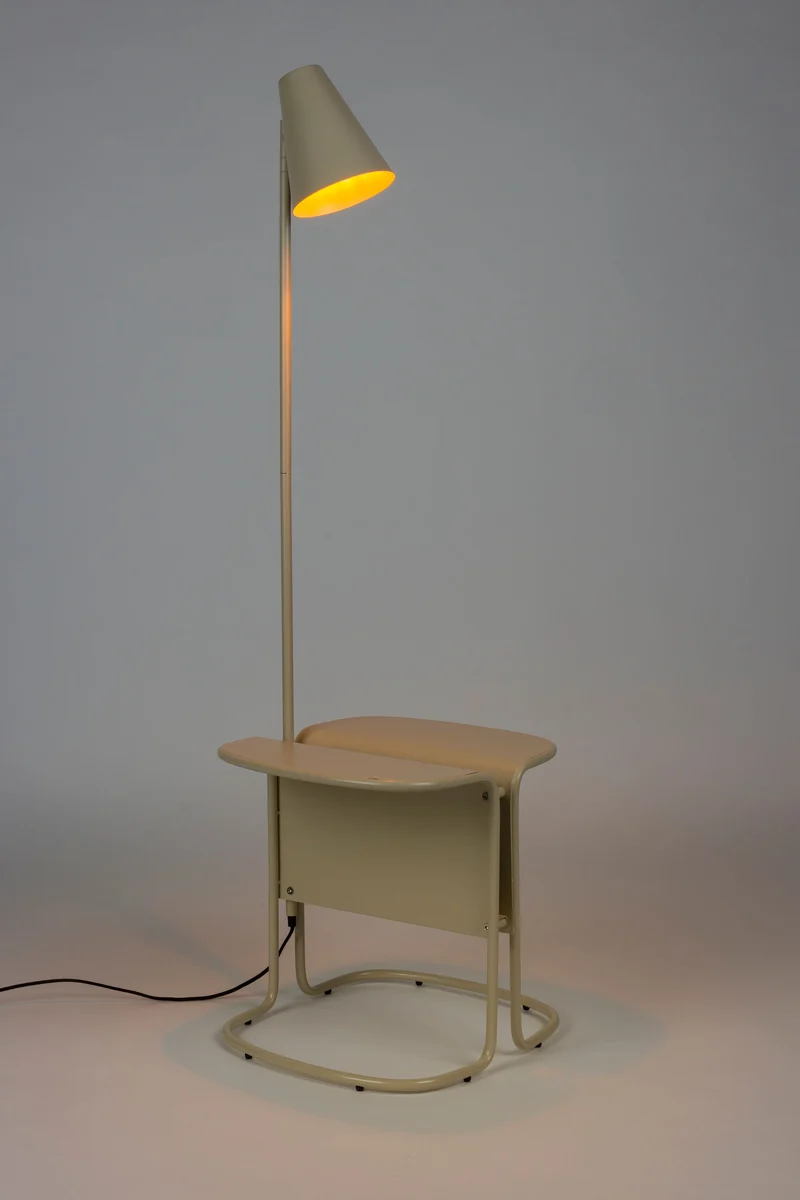 Zuiver Stehleuchte Lustor – Beige, Eisen, 42 × 40 × 130 cm