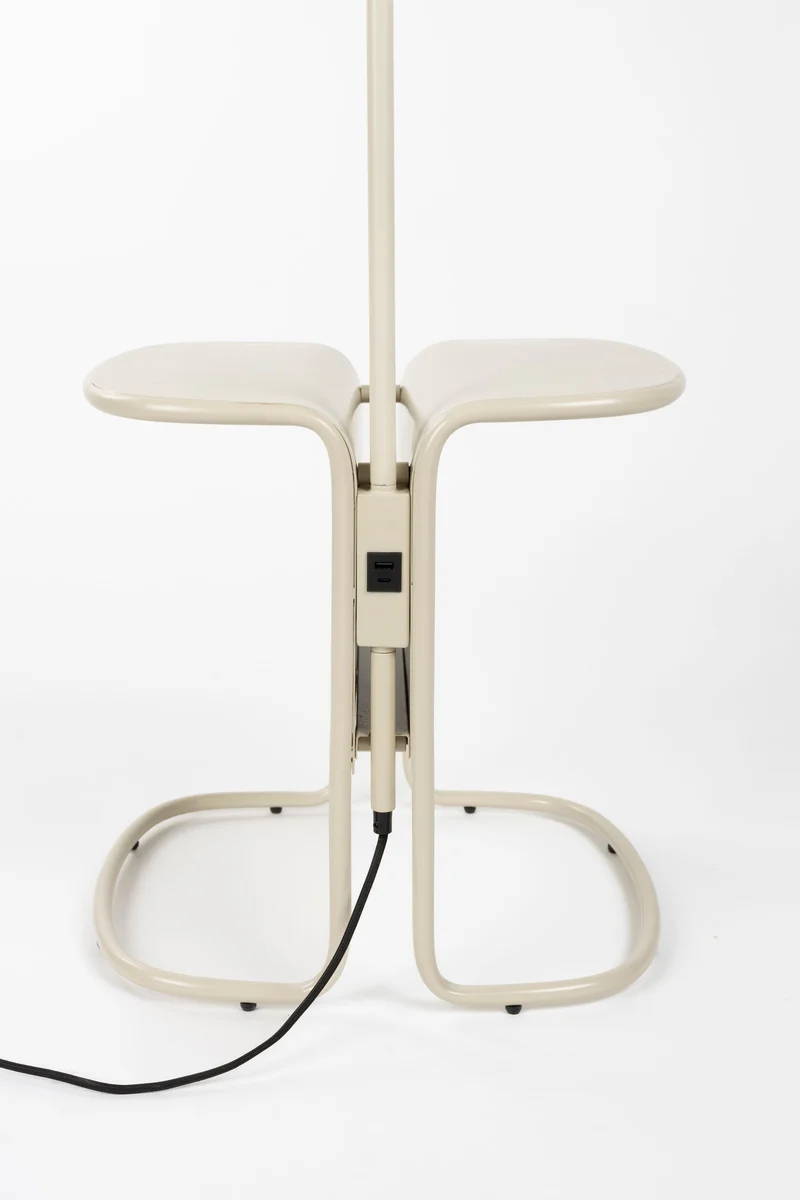 Zuiver Stehleuchte Lustor – Beige, Eisen, 42 × 40 × 130 cm